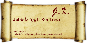 Jobbágyi Korinna névjegykártya